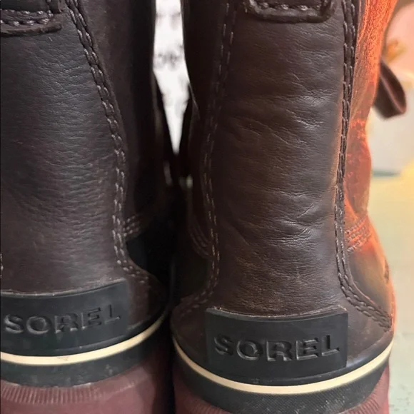 Sorel Dark Brown and Black Lace-Up Boots Mens 9.5 box 141 - Picture 4 of 9